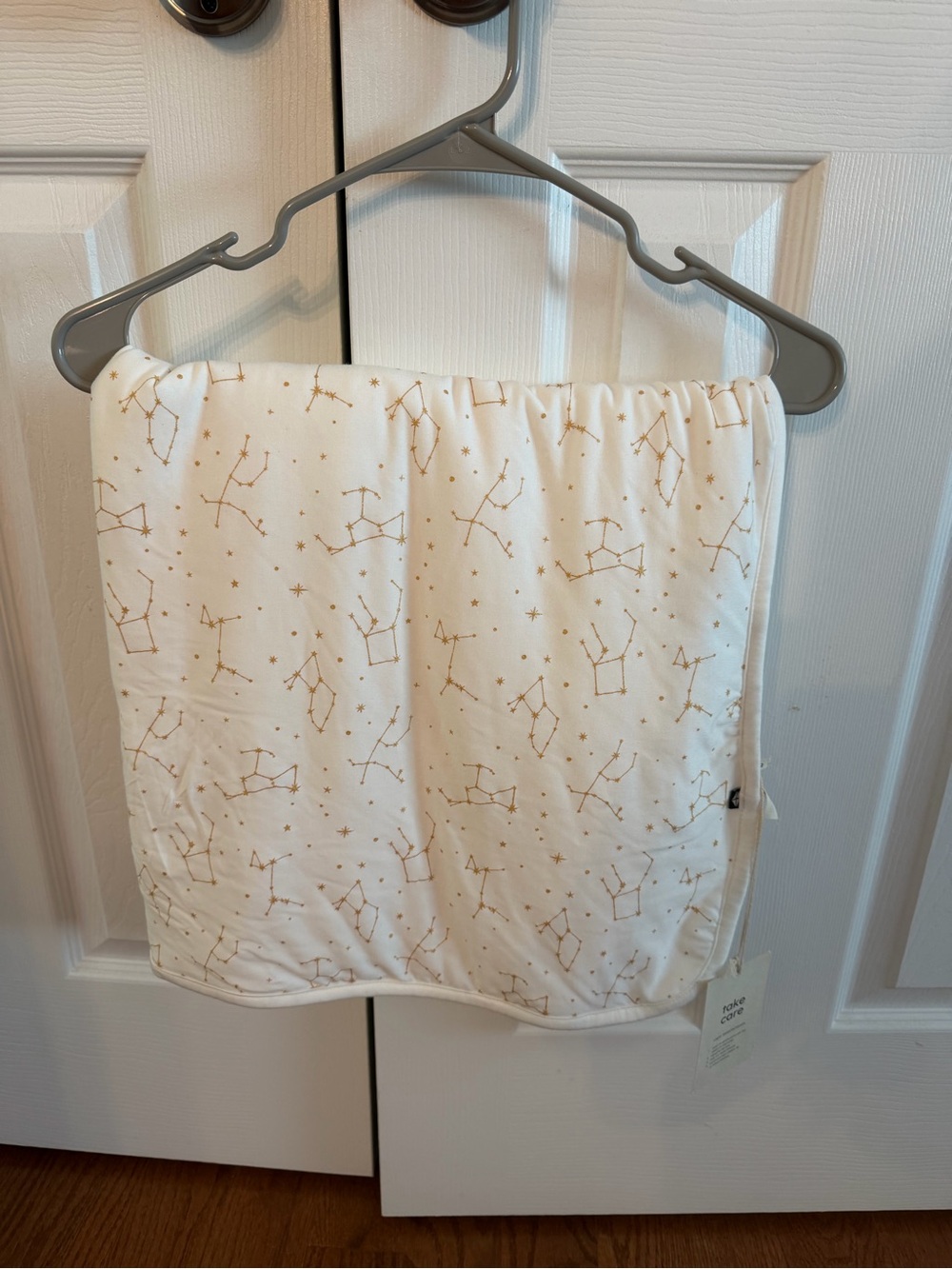 Kyte BABY Cream Muslin Blanket with Gold Constellation Print